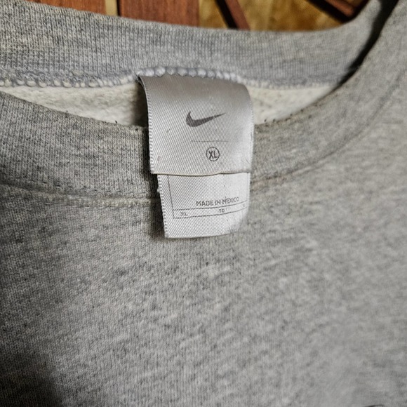 Vintage Y2K Nike Mini Swoosh Crewneck Gray Tag XL - Picture 4 of 5